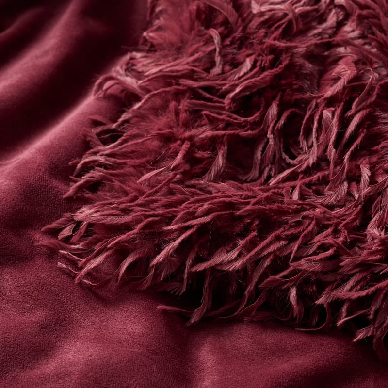 Moritz Cherry Recycled Fur Throw