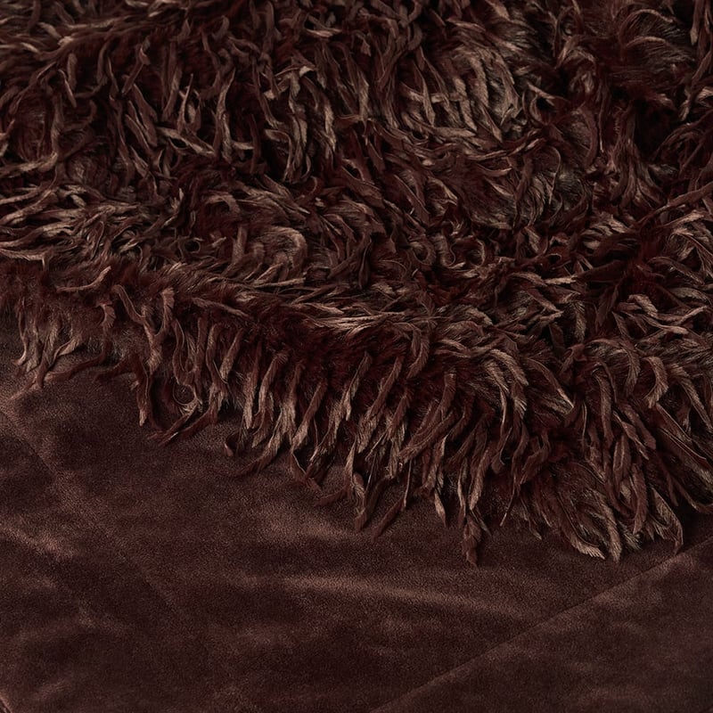 Moritz Chocolate Recycled Fur Throw