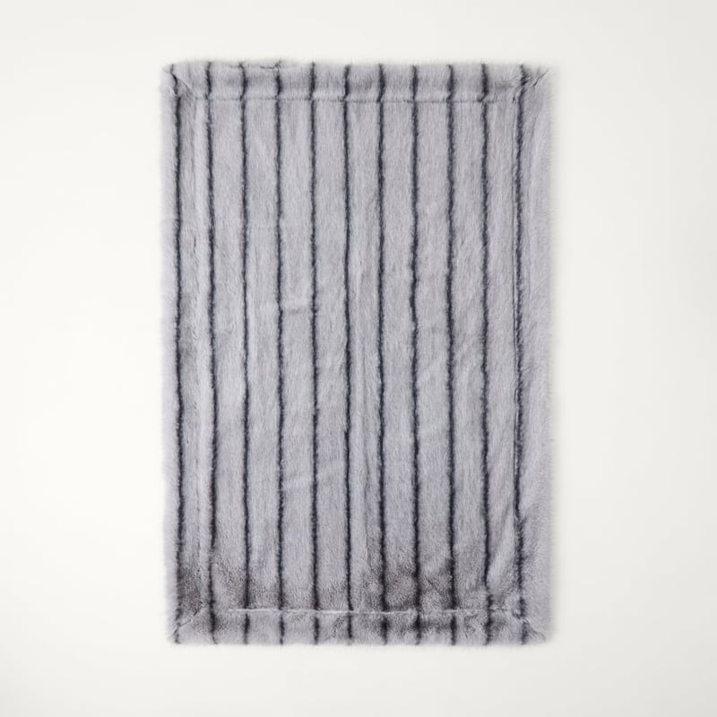 Lucerne Grey Recycled Fur Throw