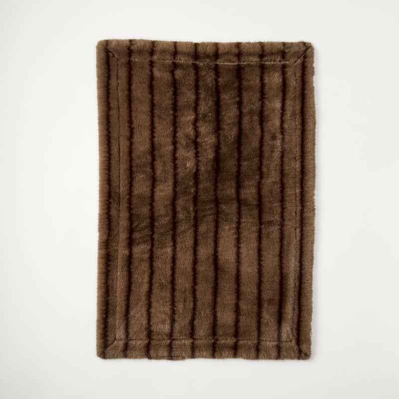 Lucerne Mocha Recycled Fur Throw