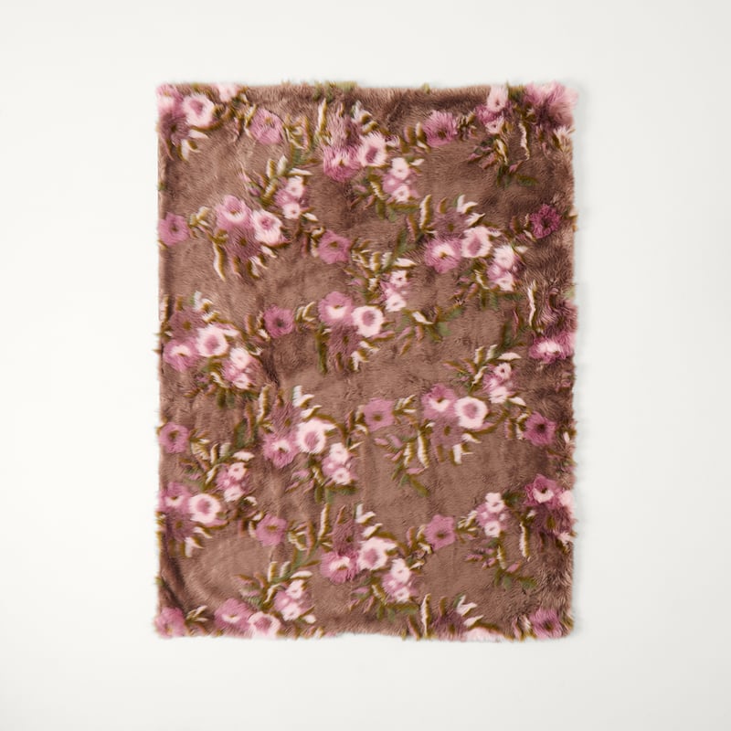 Ember Mocha Fur Throw