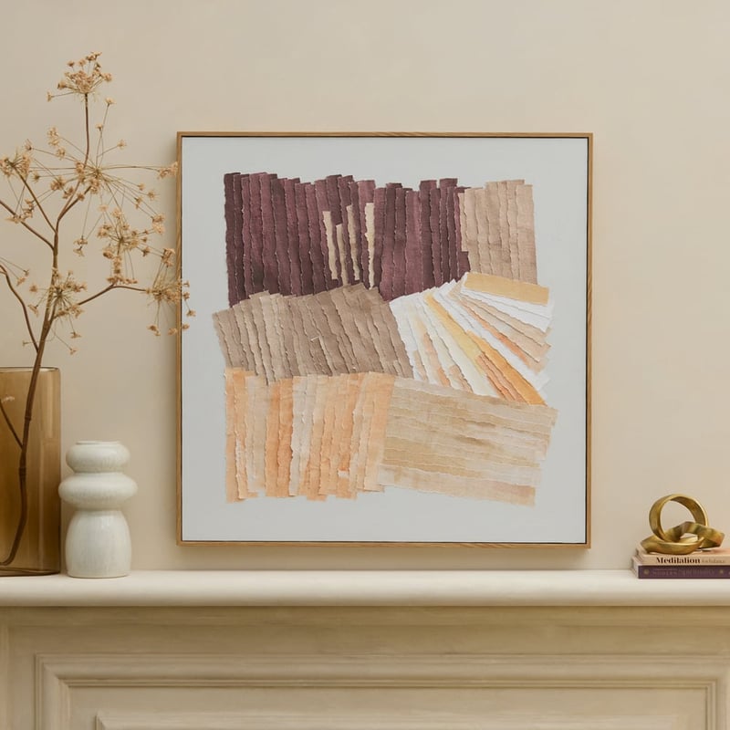 Vista Berry & Peach Square Wall Art