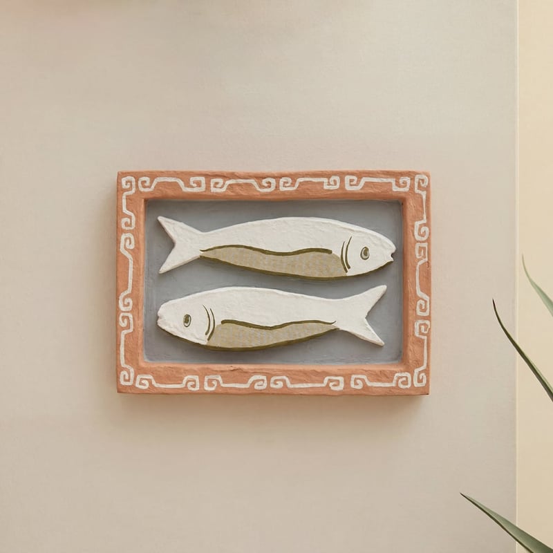 Kora Fish Summer Sky Cotton Mache Wall Décor