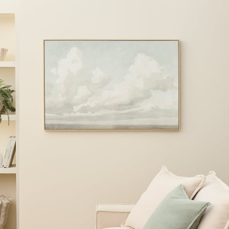 Mirage Grey Nimbus Cloud Landscape Canvas