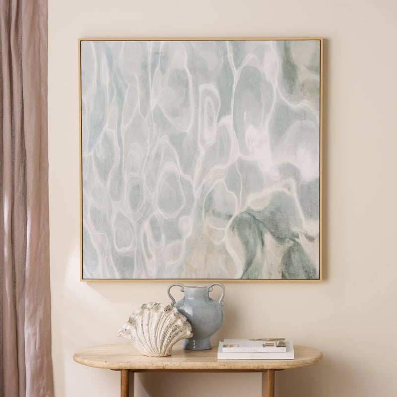Mirage Blue Cascade Multi-Direct Square Canvas