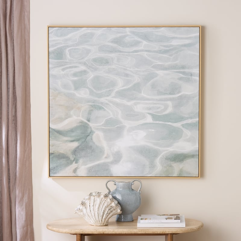 Mirage Blue Cascade Multi-Direct Square Canvas