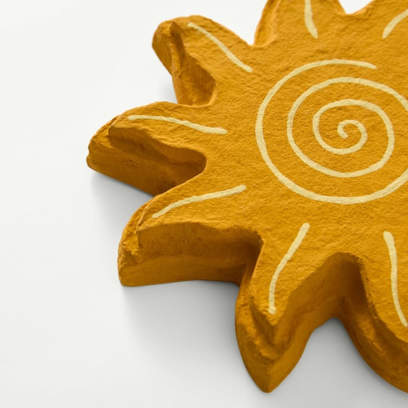  Sun Golden Spice Cotton Mache Wall Décor