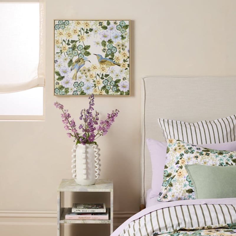 Embrosia Zoey Lilac & Sage Floral Square Canvas