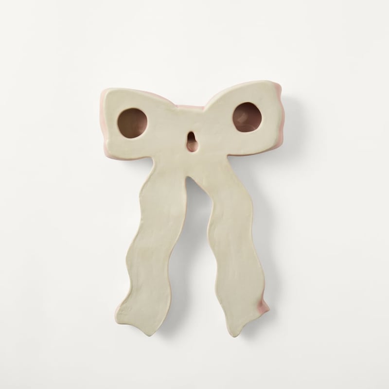 Coco Pink Bow Ceramic Wall Décor
