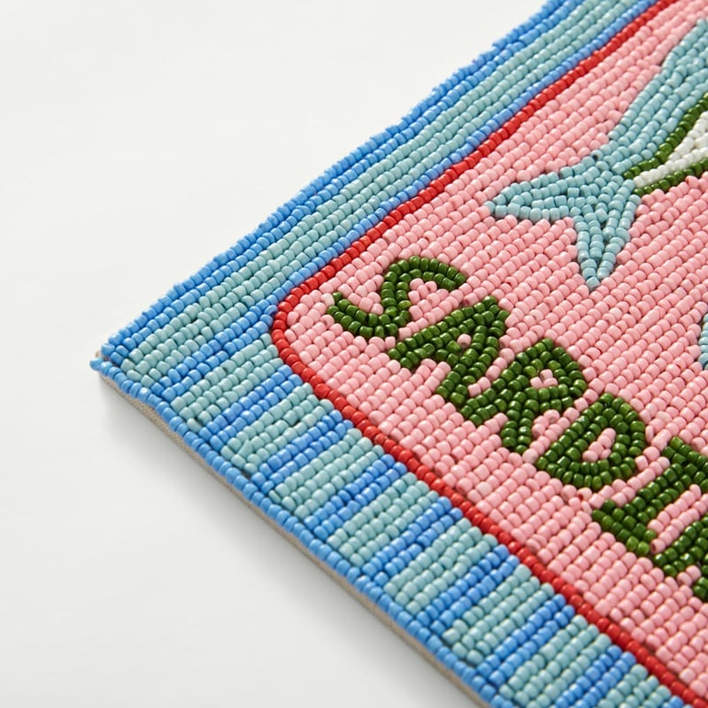Sardines Pink Beaded Wall Art