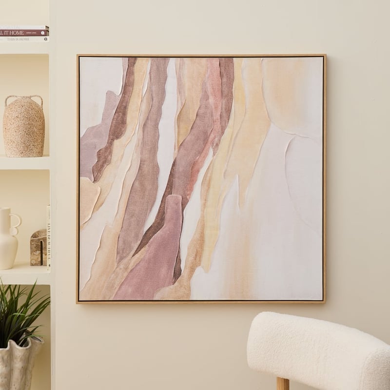 Vista Ripple Natural Square Wall Art