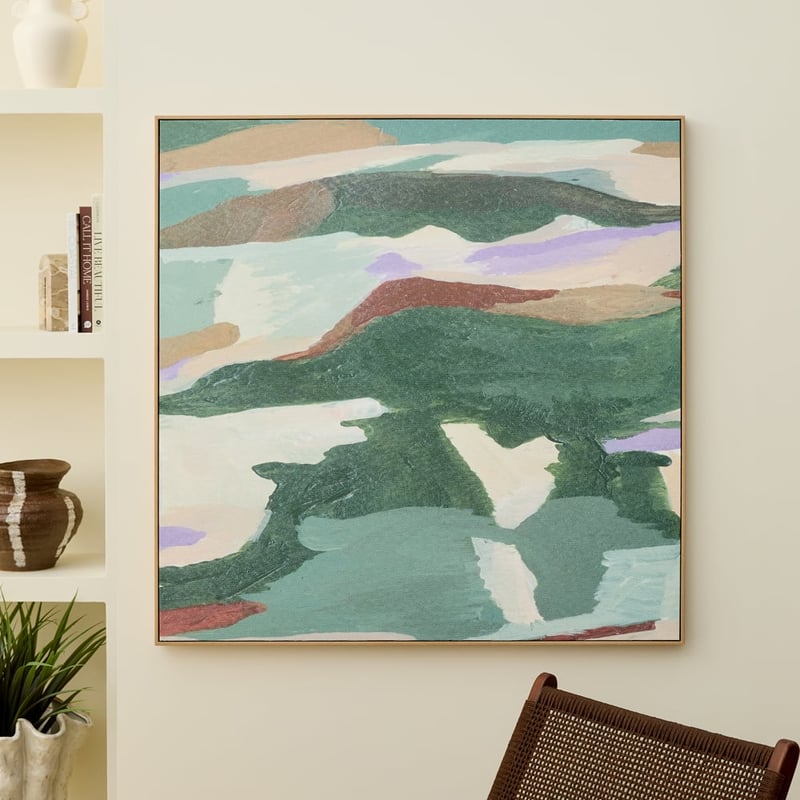 Embrosia Green Dune Square Canvas