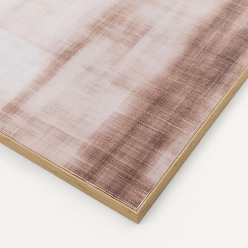 Linen Ombre Brown Square Canvas