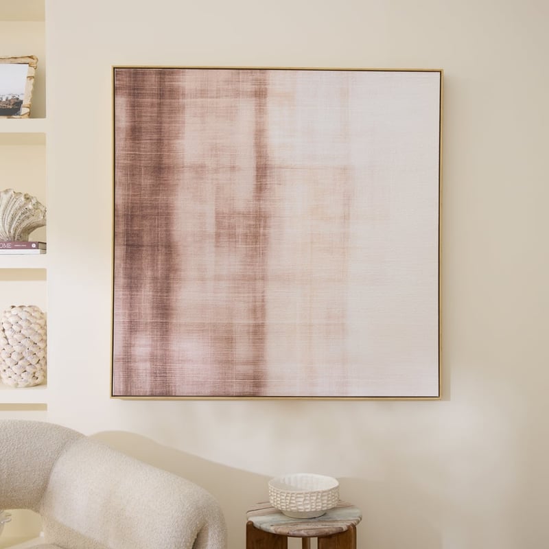 Linen Ombre Brown Square Canvas