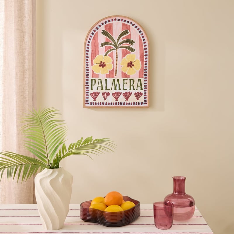 Sardinia Pink & Blue Palmera Arch Wall Art