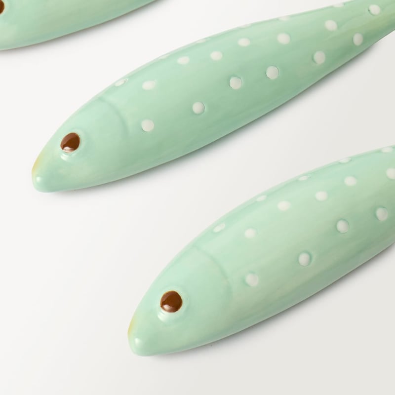 Sardine Green Ceramic Wall Décor Set of 3