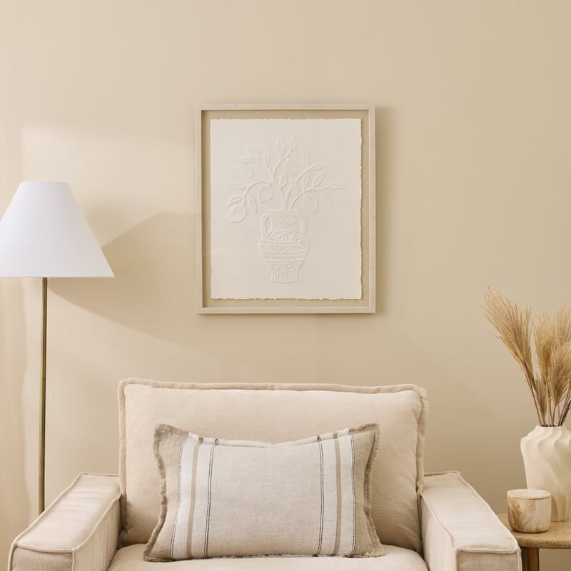 Impressa White Solara Vase Paper Wall Art