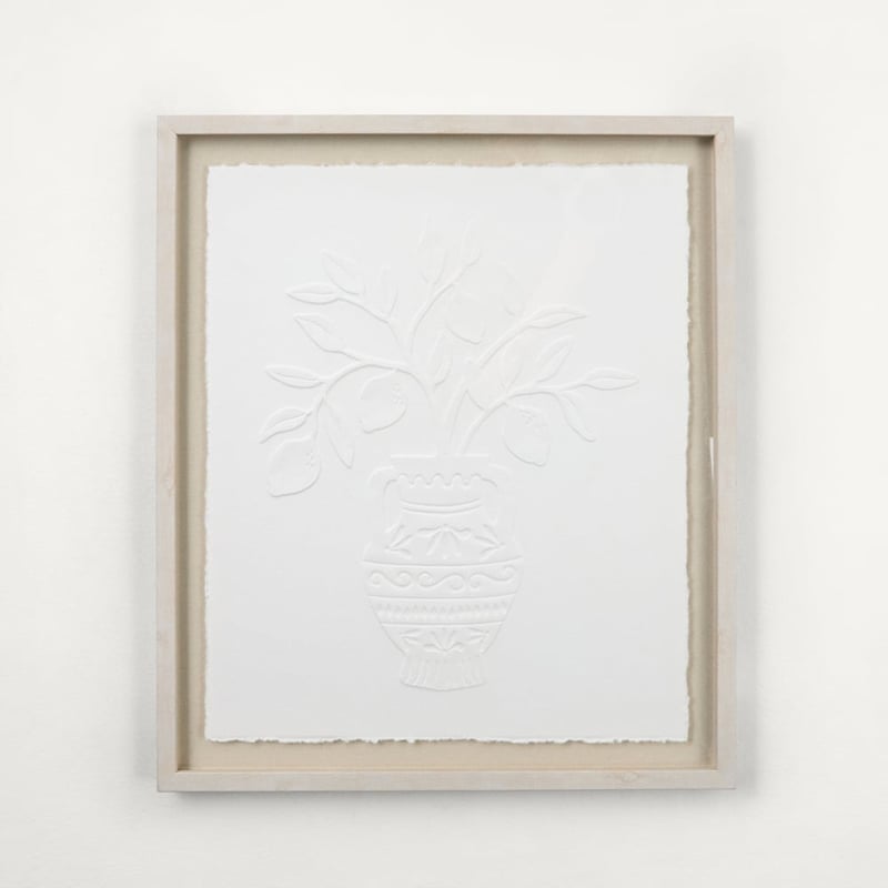 Impressa White Solara Vase Paper Wall Art