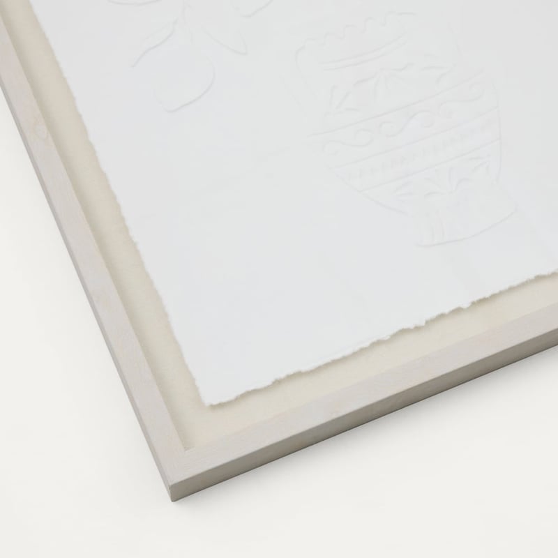 Impressa White Solara Vase Paper Wall Art