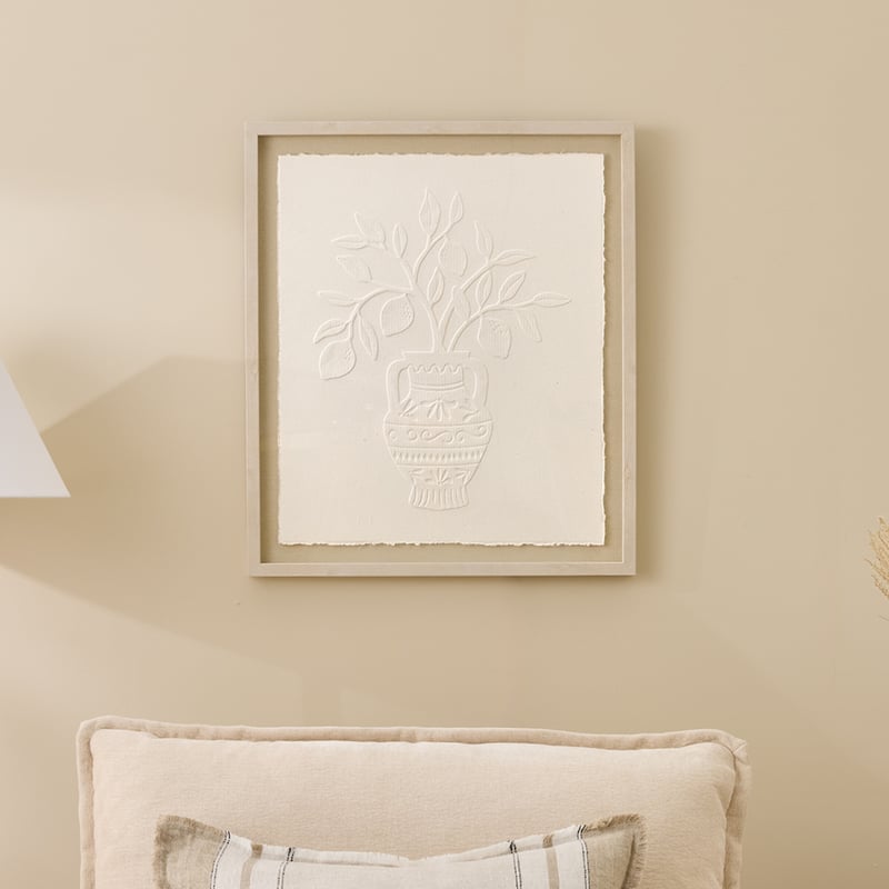 Impressa White Solara Vase Paper Wall Art