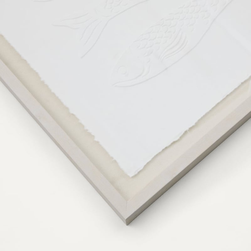 Impressa White Solara Fish Paper Wall Art