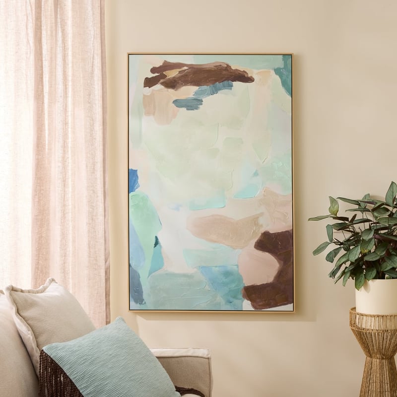 Oasis Tide Blue & Chocolate Multi-direct Canvas