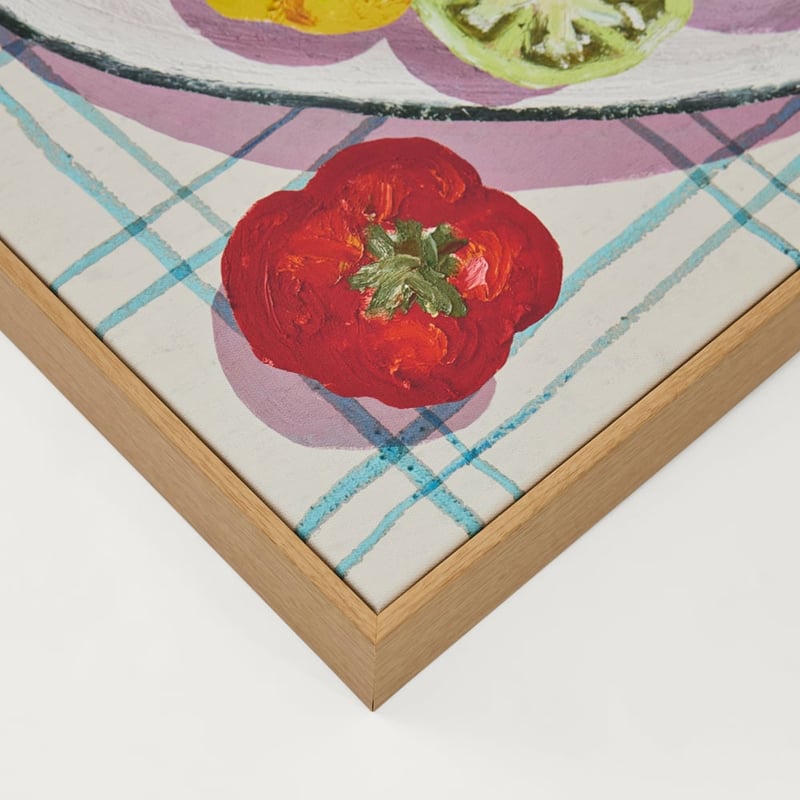 Fruit Bowl Blue Heirloom Tomatoes Square Canvas