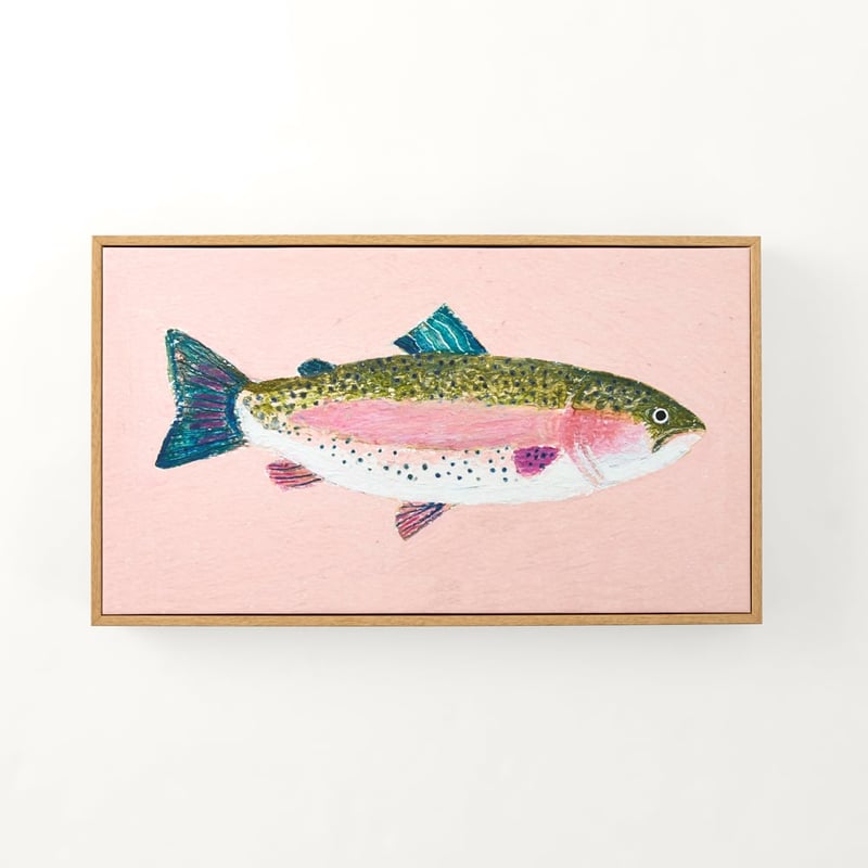 Marine Pink Rainbow Trout Canvas