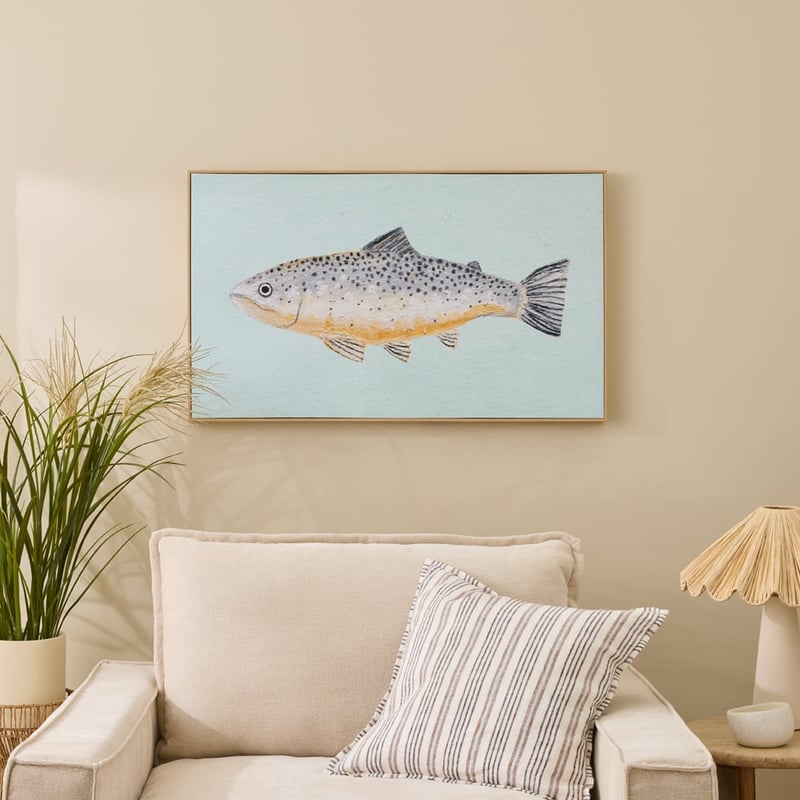 Marine Blue Trout Canvas 