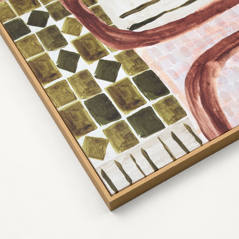 Solara Palm Chocolate & Green Canvas