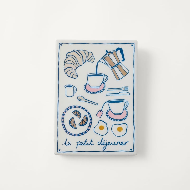 Petit Dejeuner Breakfast Portrait Timber Wall Art