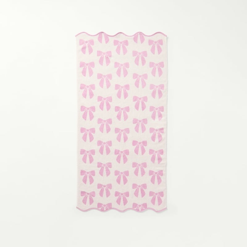 Bow Dusty Lilac Scallop Towel Range