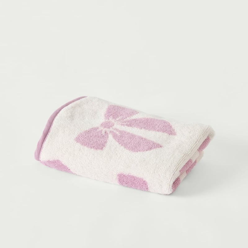 Bow Dusty Lilac Scallop Towel Range