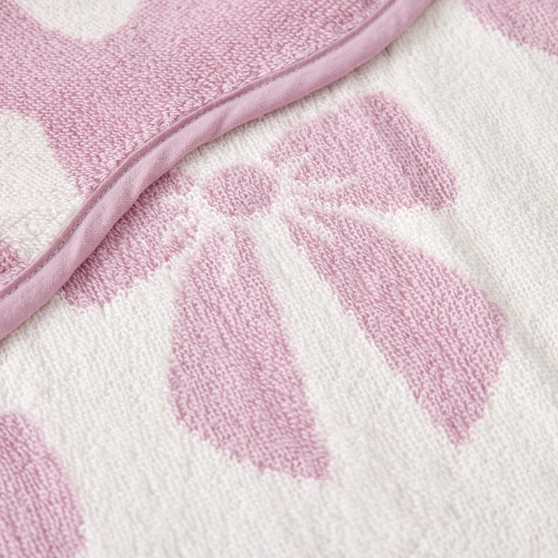 Bow Dusty Lilac Scallop Towel Range