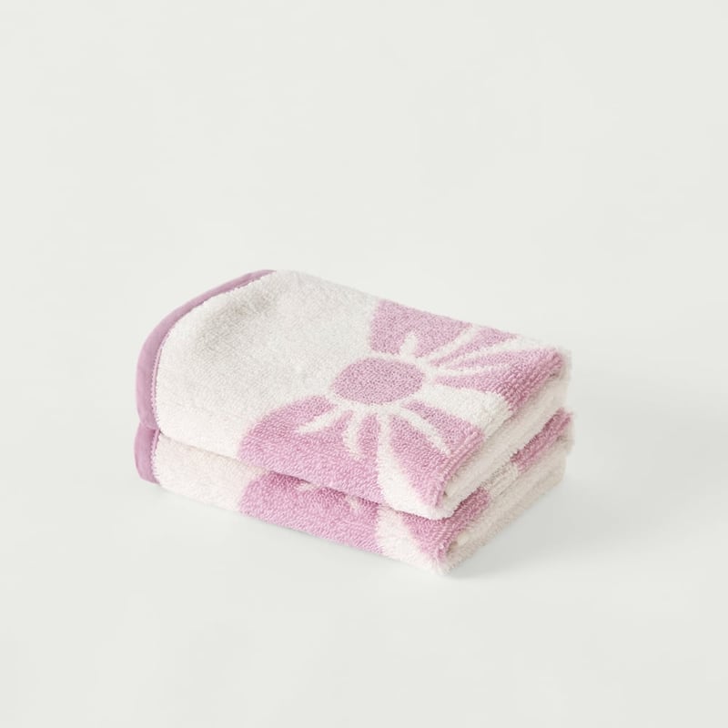 Bow Dusty Lilac Scallop Towel Range