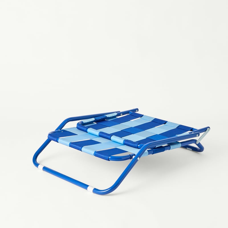 Kids Blue Stripe Fold Out Beach Chair