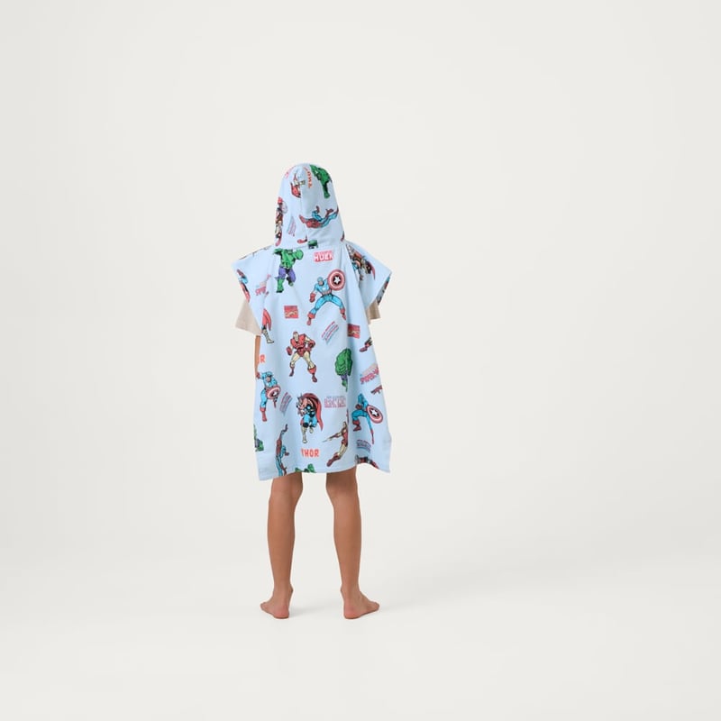 Marvel Comics Blue Hooded Beach Towel