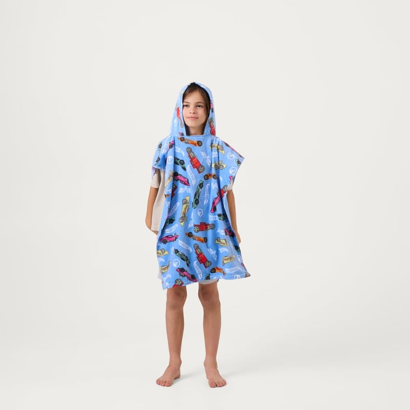 Mattel Hot Wheels Blue Beach Hooded Towel