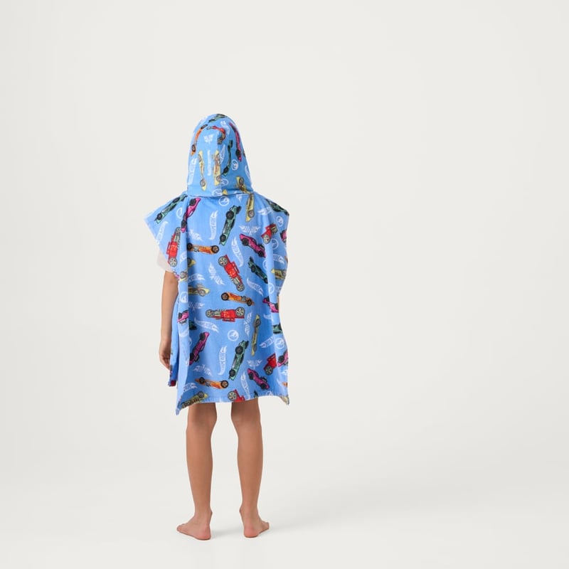 Mattel Hot Wheels Blue Beach Hooded Towel