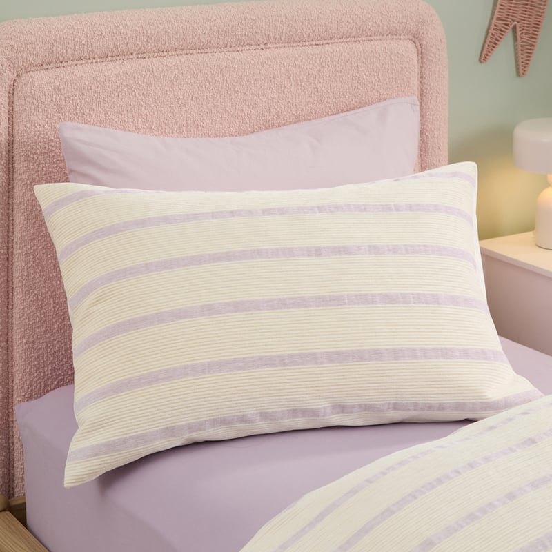 Violet Chenille Cream Quilted Quilt Cover Set