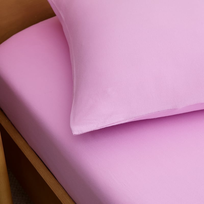 Organic Cotton Jersey Lilac Fitted Sheet Set