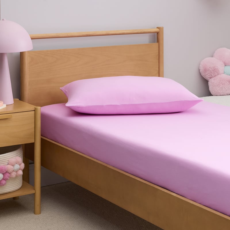 Organic Cotton Jersey Lilac Fitted Sheet Set