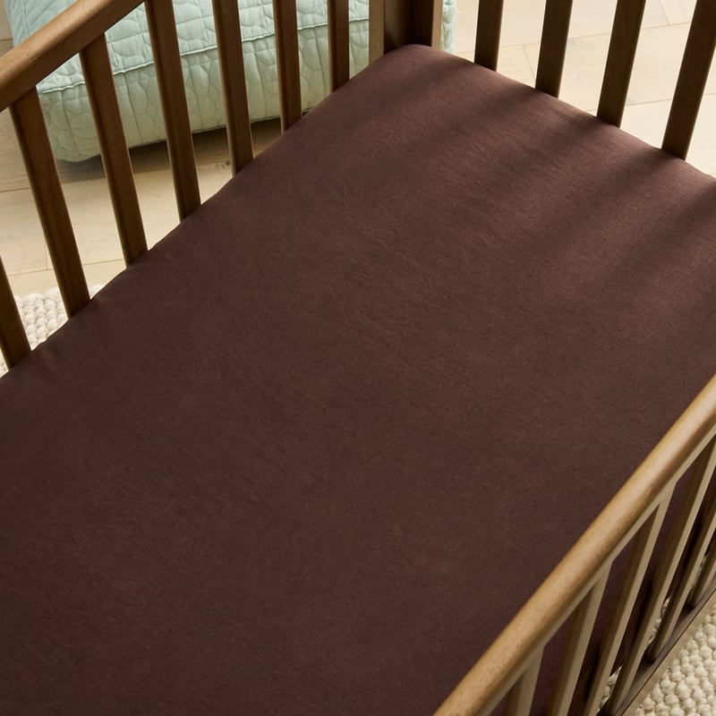 Vintage Washed Linen Chocolate Fitted Sheet