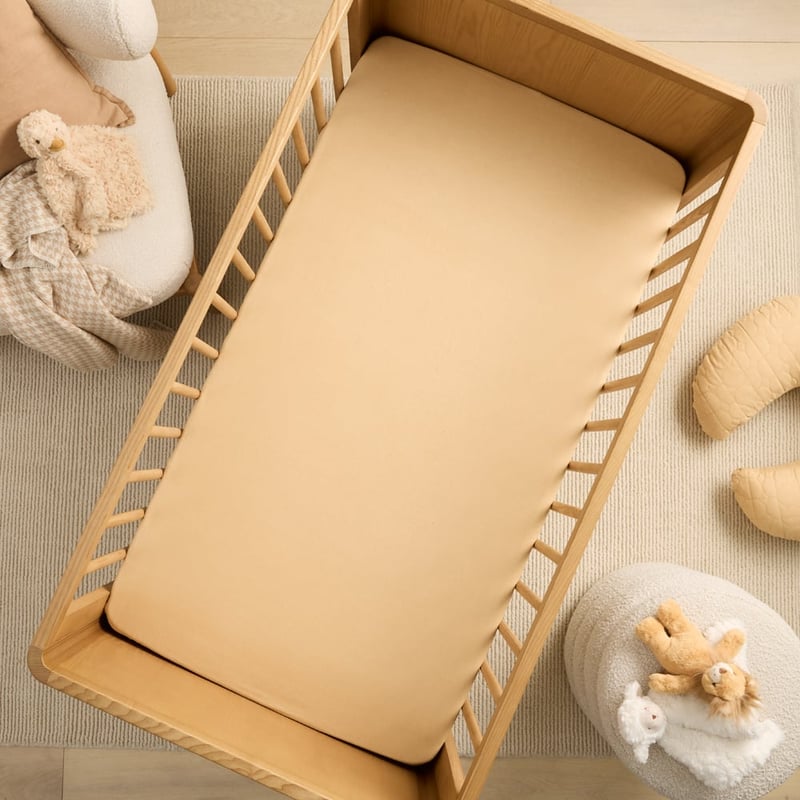 Vintage Washed Linen Biscotti Fitted Sheet