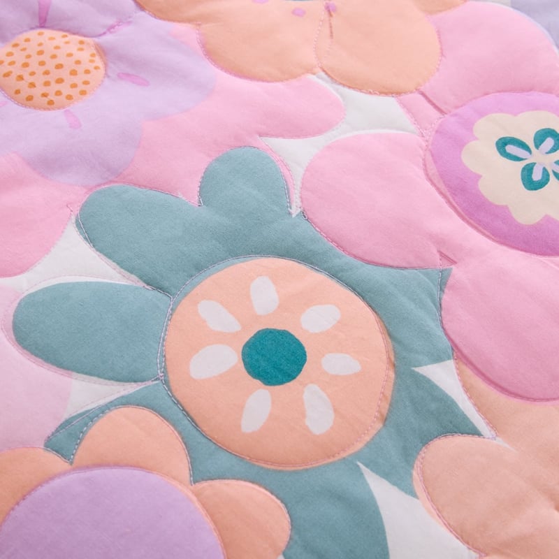 Poppy Floral Quilted Quilt Cover Set
