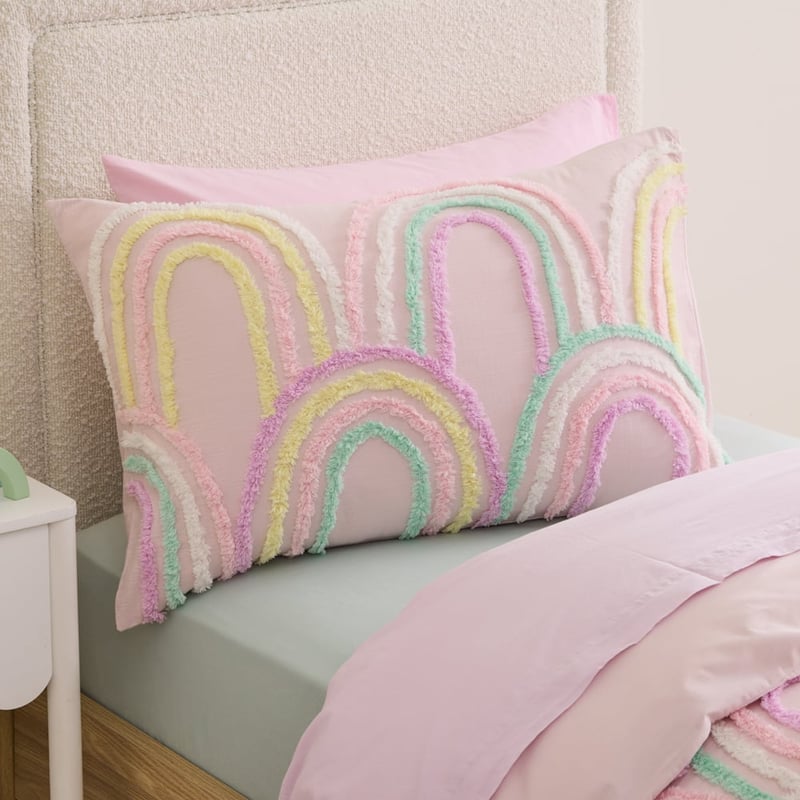 Ruby Tufted Rainbow Quilt Cover Set 