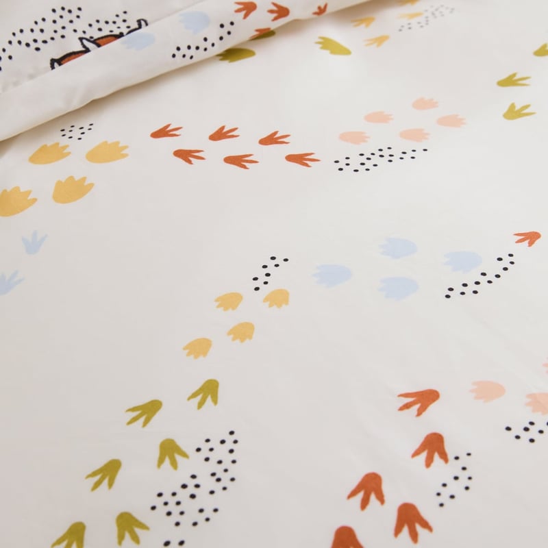 Dino Walk Natural Quilt Cover Set