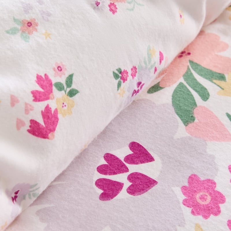 Bella Blossom Multi Flannelette Quilt Cover Set