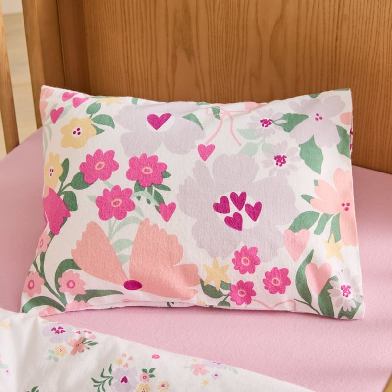 Bella Blossom Multi Flannelette Cot Quilt Cover Set
