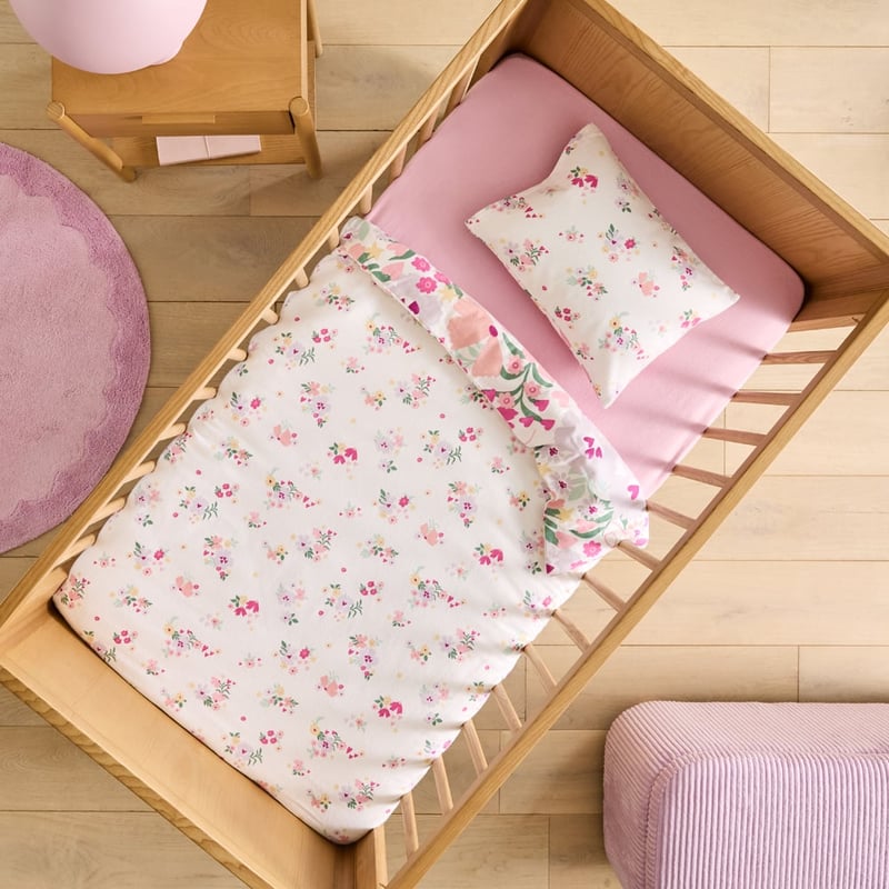 Bella Blossom Multi Flannelette Cot Quilt Cover Set
